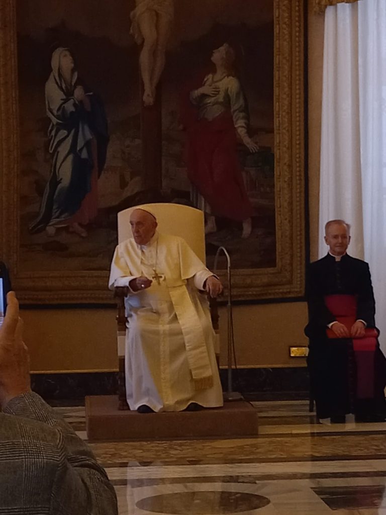 Papa Francesco in udienza provata per il giubileo Focsiv del 14 novembre 2022